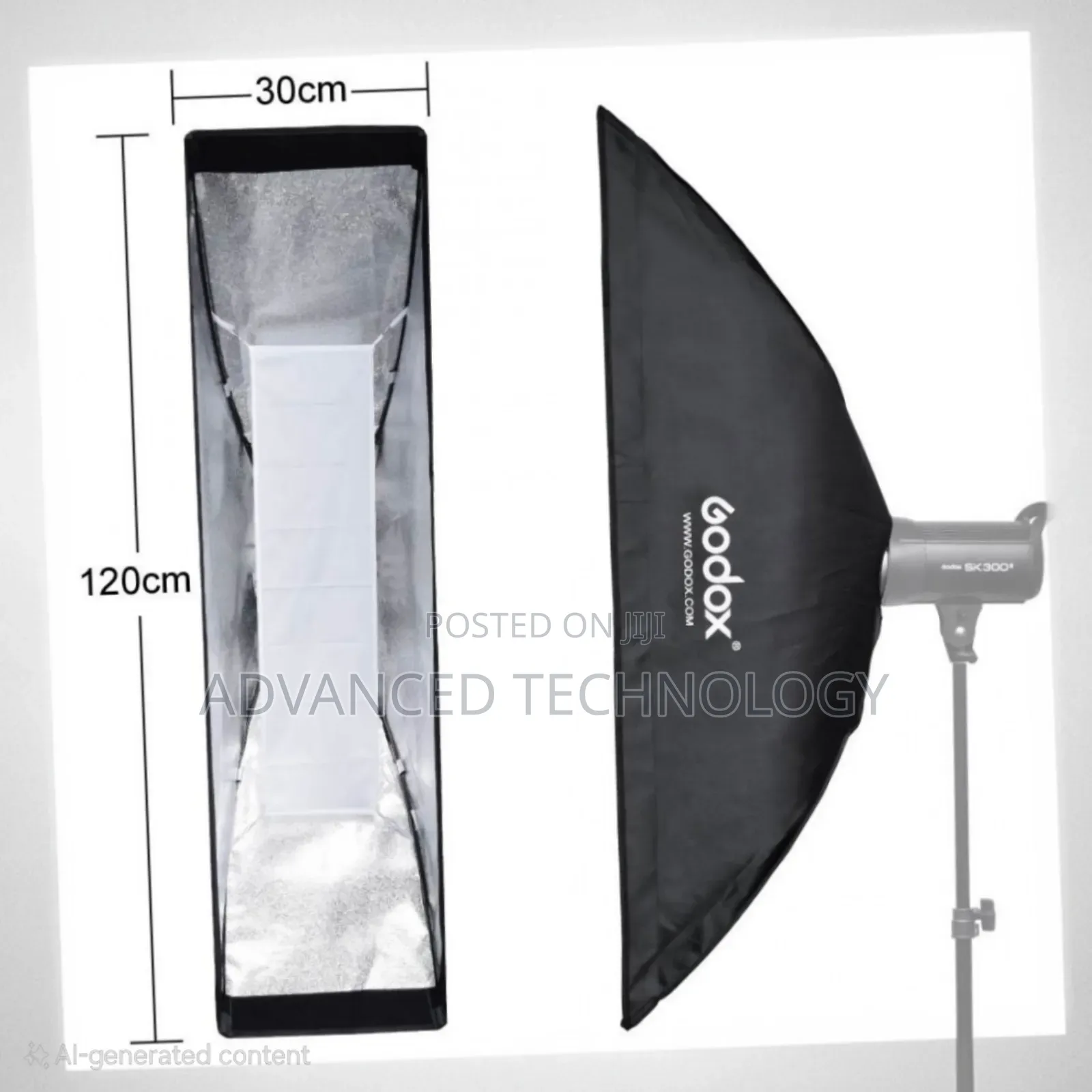Godox Strip Box 30×120cm With Grid