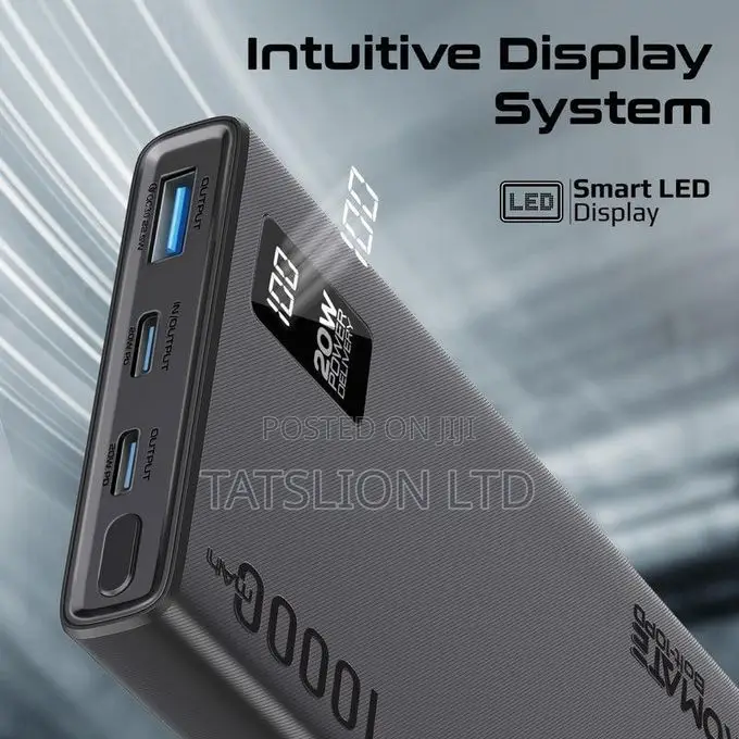 Promate 10000mah Smart Charging Power Bank With 20w
