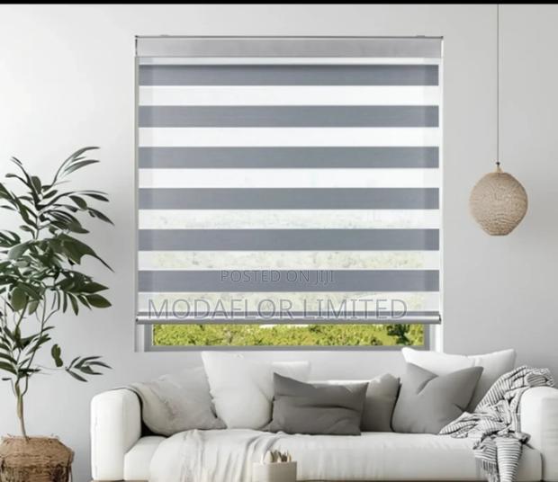 Modern Zebra Roller Blinds for Professional Spaces