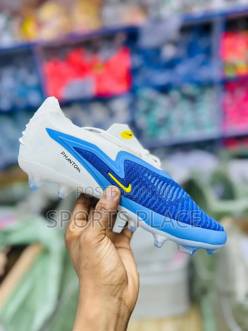 Nike Blue Phantom 6 Elite Soccer Cleats Football Boots