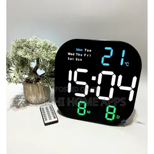 Square Digital Wall Clock 23cm × 23cm
