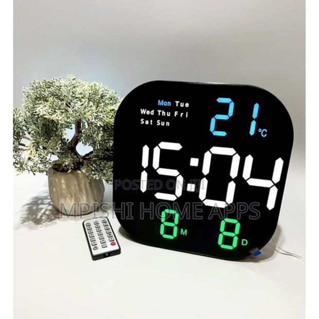 Square Digital Wall Clock 23cm × 23cm - thumbnail 2