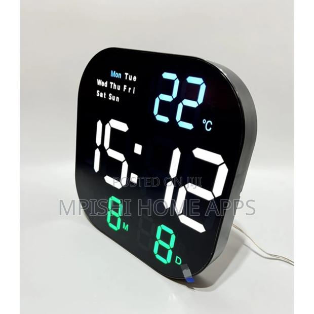 Square Digital Wall Clock 23cm × 23cm - thumbnail 3