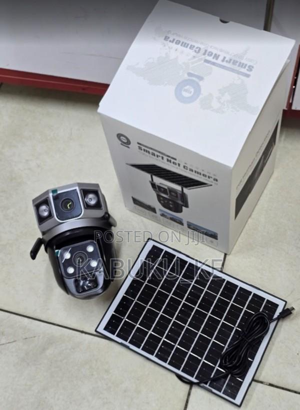V380 Dual Lens Solar PTZ 4g Camera - Dual Lens Coverage - Wide Angle