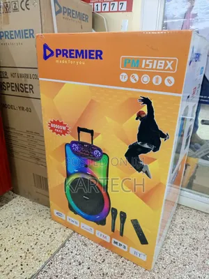 Premier Pm1518x Portable Trolley Speaker – 80000w Pmpo, Karaoke