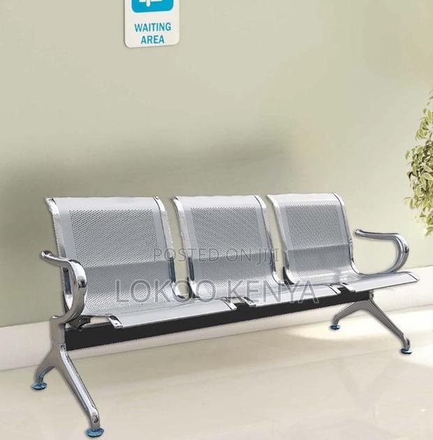 Office Bench : 3-Seater Visitor Bench Without Cushion