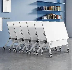 Office Furniture; Meec Portablefoldable Office Table With Smoothwheels