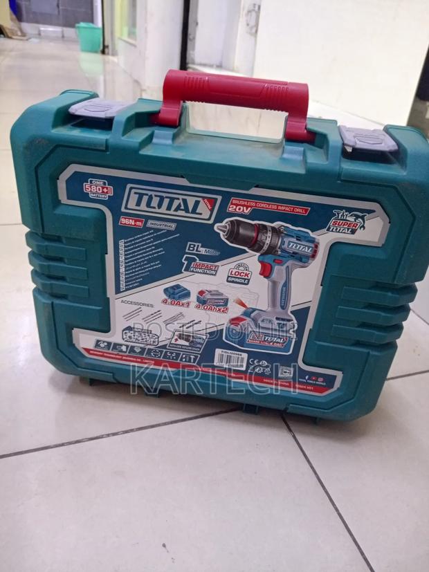 Total 20v Brushless Impact Drill 96nm, 2×4.0ah Batteries - main view