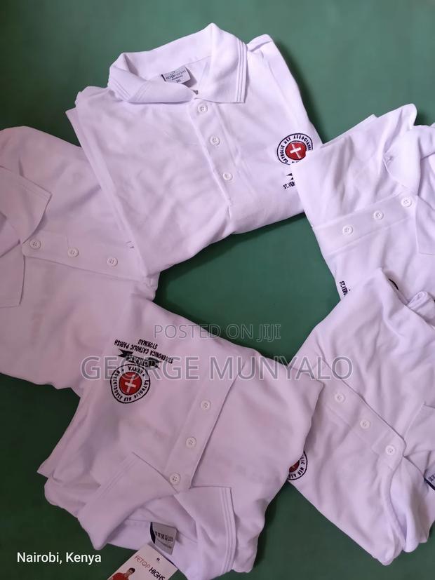 Short Sleeve Printed Collared Polo Shirts - thumbnail 3