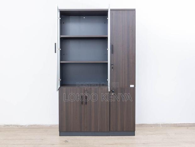 Office Cabinet : Office Storage Cabinet With 3 Wooden Doors