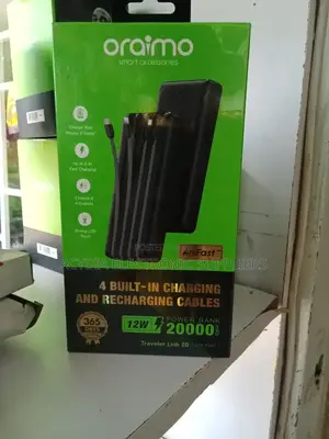 Oraimo Traveller Link 20 20000mah With Four Built-in Cabless