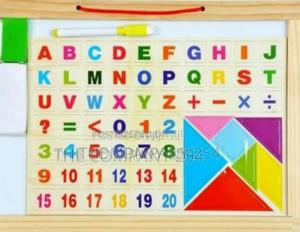 2 In 1 Magnetic Board With.1 White Board Marker Pen -3 Chalks Letters - thumbnail 2
