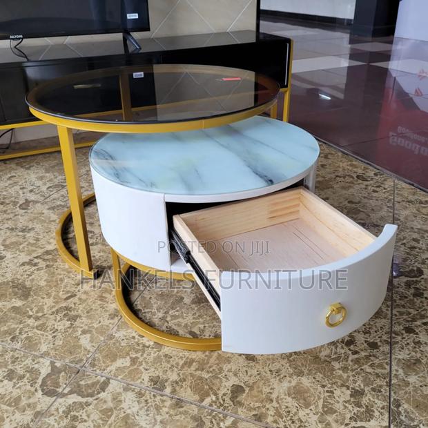 Nesting Stools With Drawer - main view