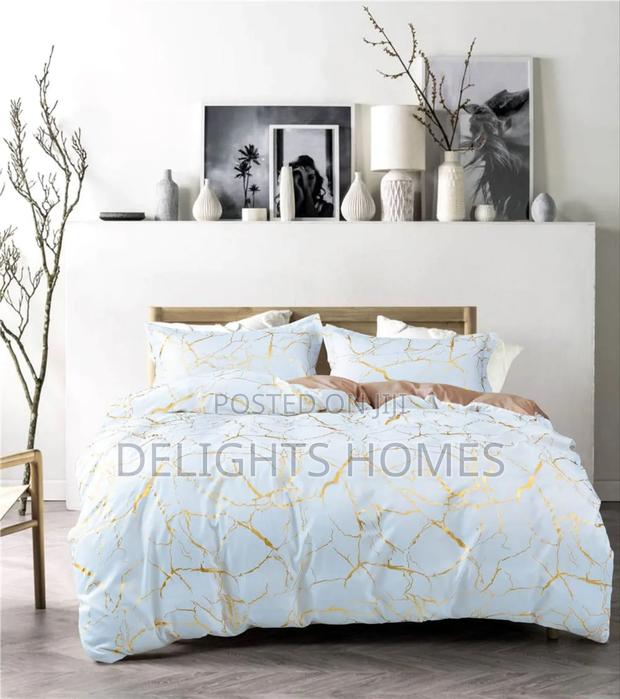 Luxury Gold Marble Texture Foil Style Duvet Cover Set-Sk - thumbnail 2