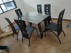 Modern 6-Seater Glass Dining Set