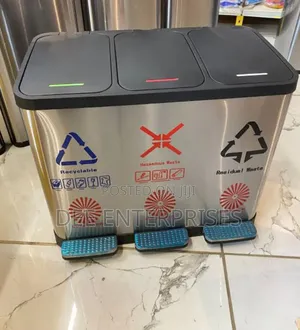 Classified Stainless Steel Dustbin With Pedal Detachable Plastic Bin