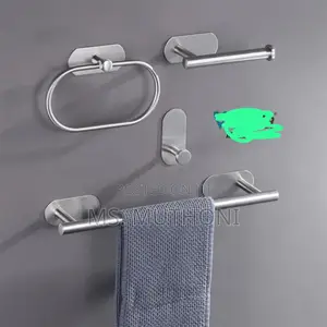 4pcs/Set Bathroom Stainless Steel Towel Ring