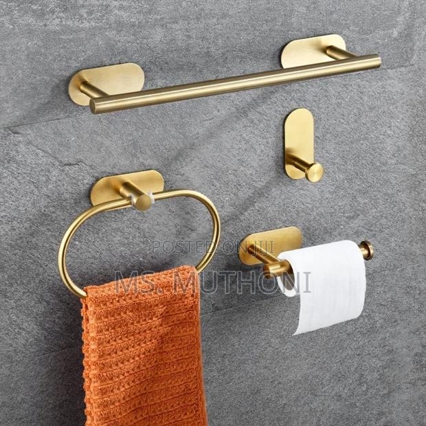 4pcs/Set Bathroom Stainless Steel Towel Ring