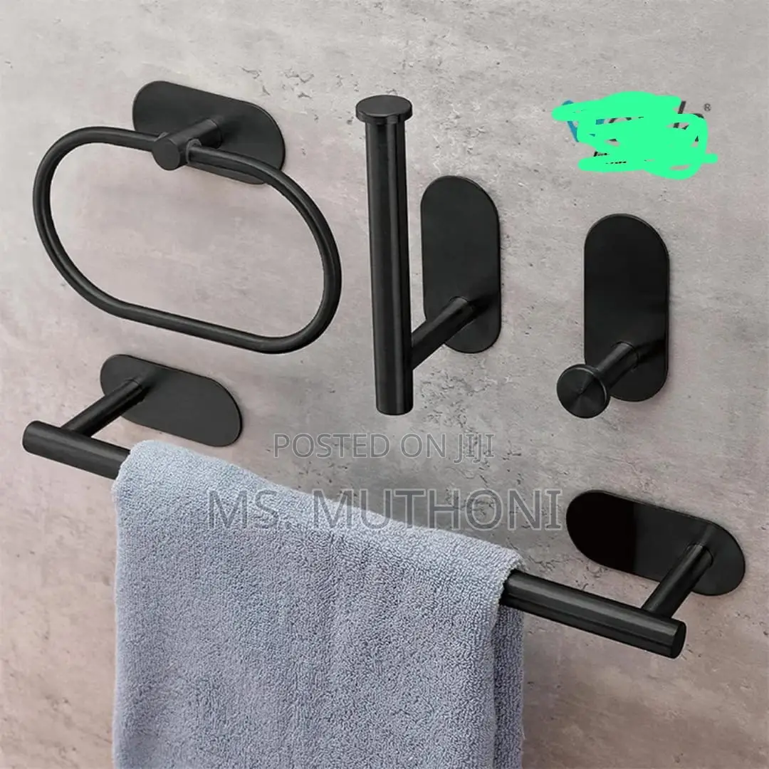 4pcs/Set Bathroom Stainless Steel Towel Ring