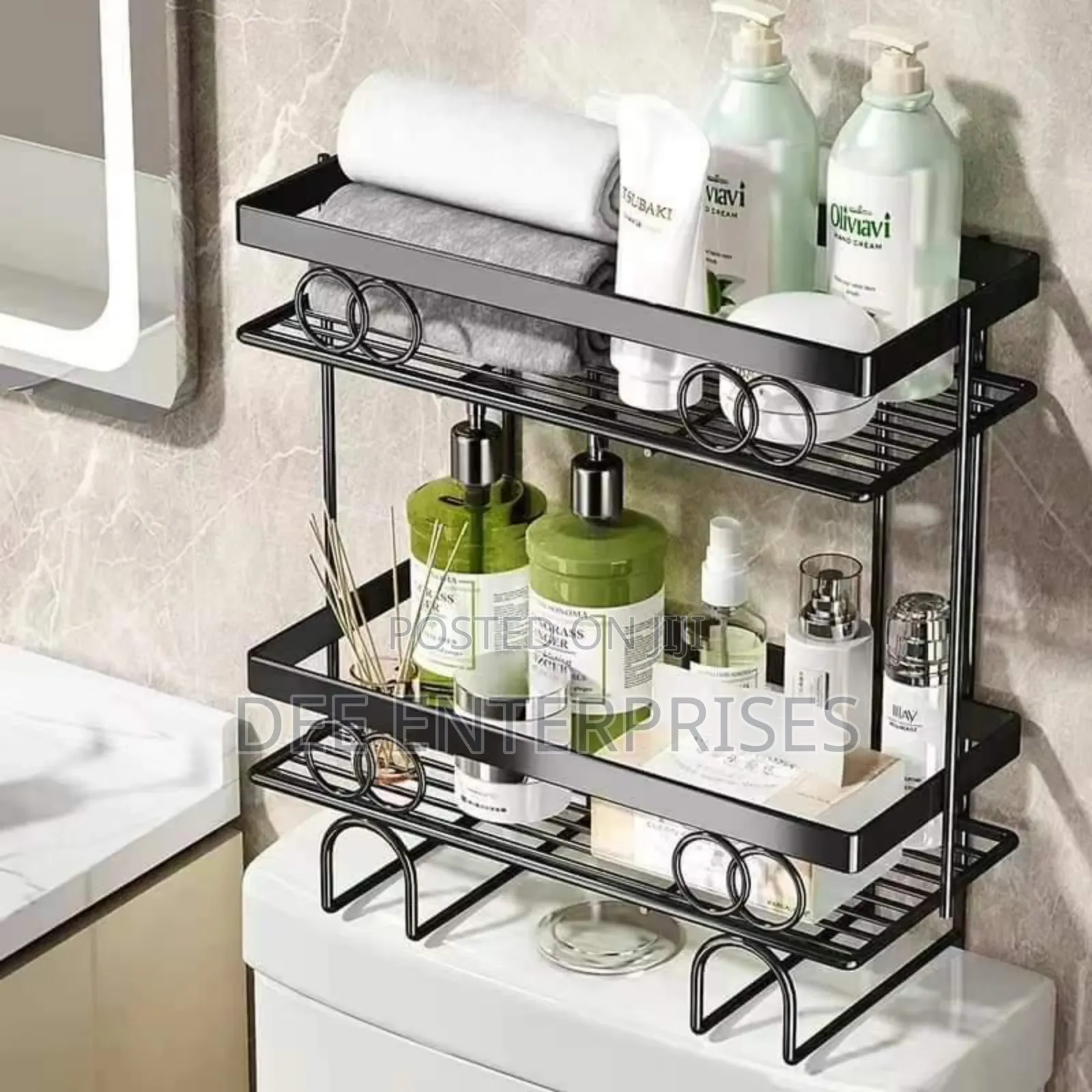 Metal Bathroom Storage Shelf Toilet Organizer