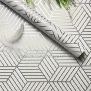 Silver White Modern Elegant Self Adhesive Wallpapers