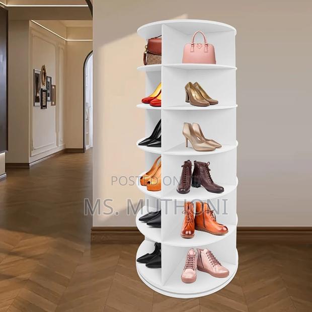 7 Tier Rotating Shoe Rack Tower - thumbnail 5