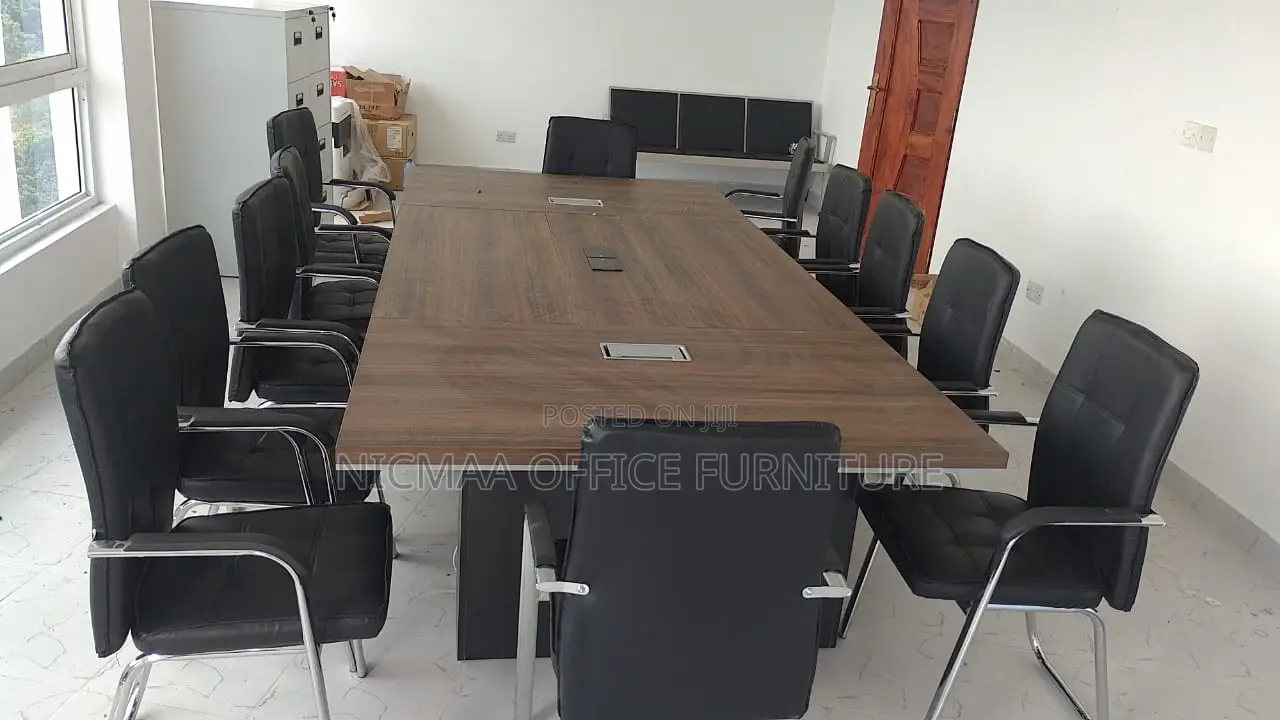 Modern, Spacious Cable-Ready Boardroom Table