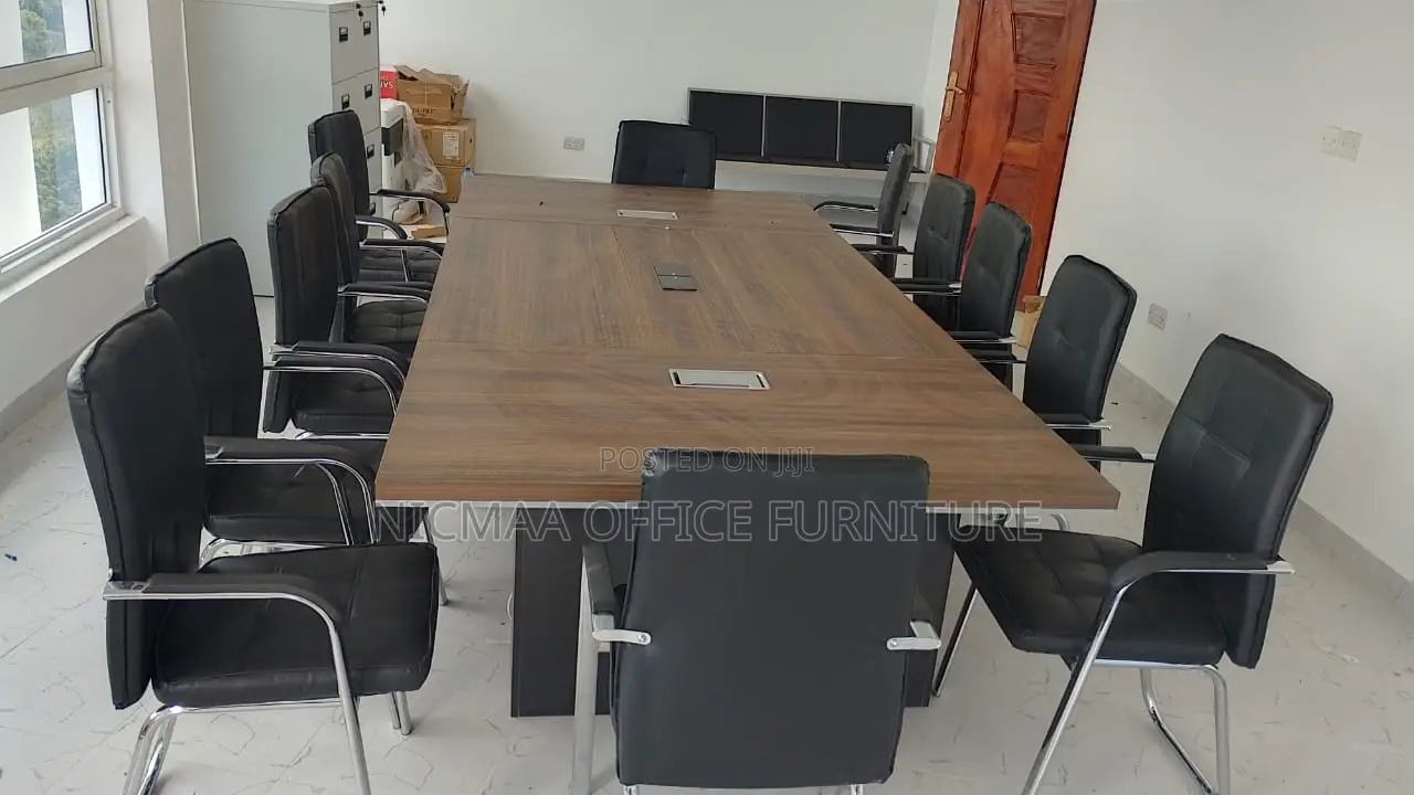 Modern, Spacious Cable-Ready Boardroom Table