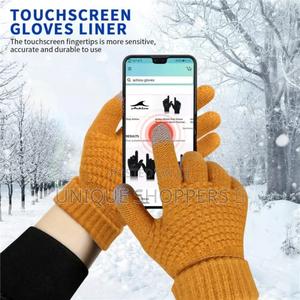 Touch Screen Gloves Stretch Classical Knit Mittens Wool Full Finger - main view