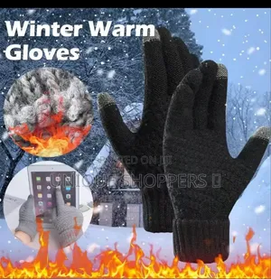 Touch Screen Gloves Stretch Classical Knit Mittens Wool Full Finger