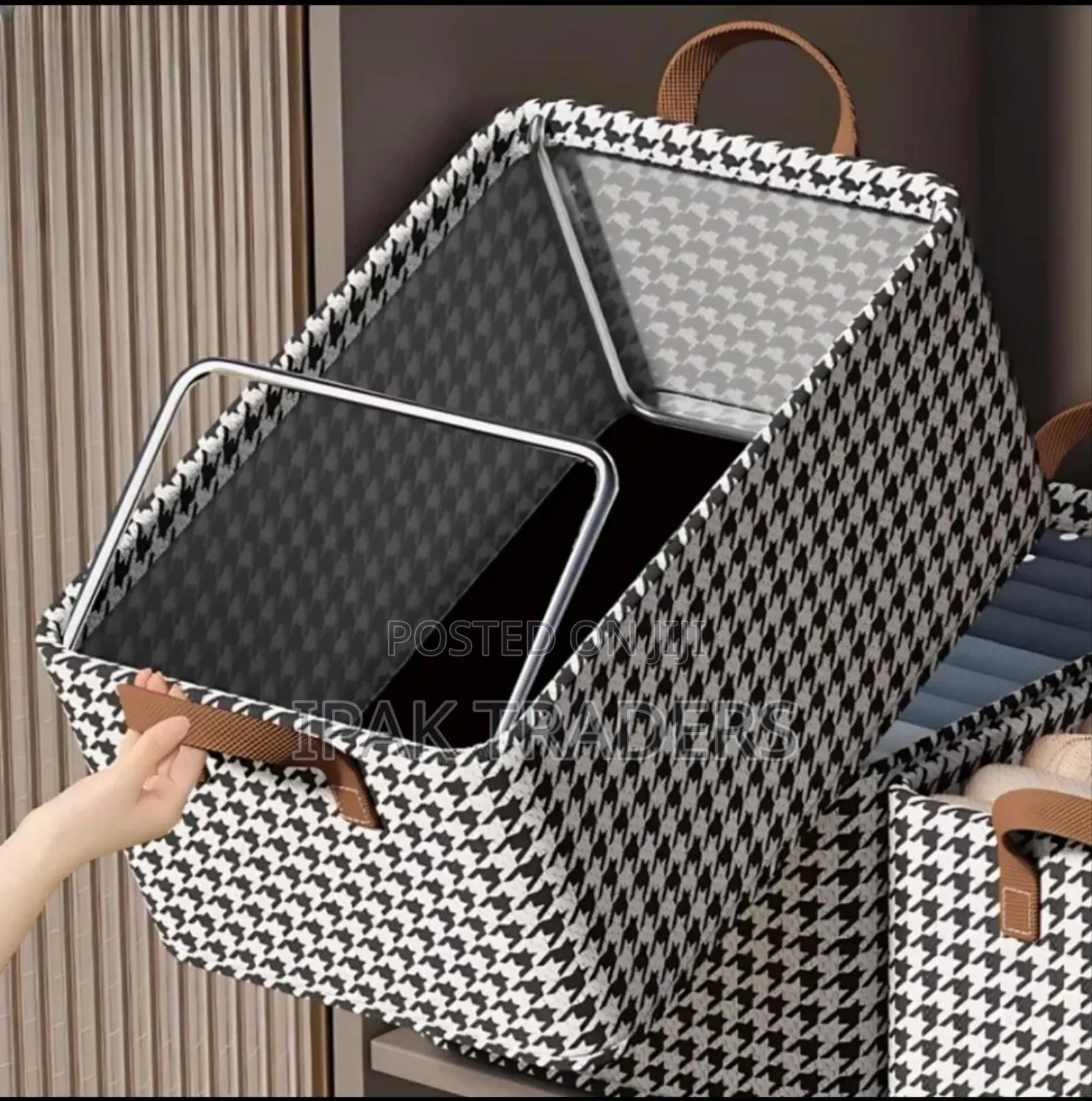 Fabric Storage Box Portable Wardrobe Organizer