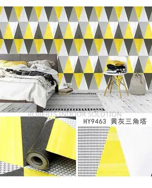 Elegant Self Adhesive Yellow Modern Wallpapers