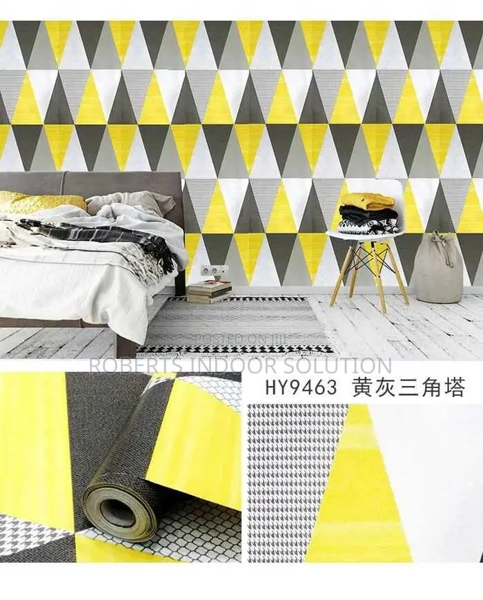 Elegant Self Adhesive Yellow Modern Wallpapers