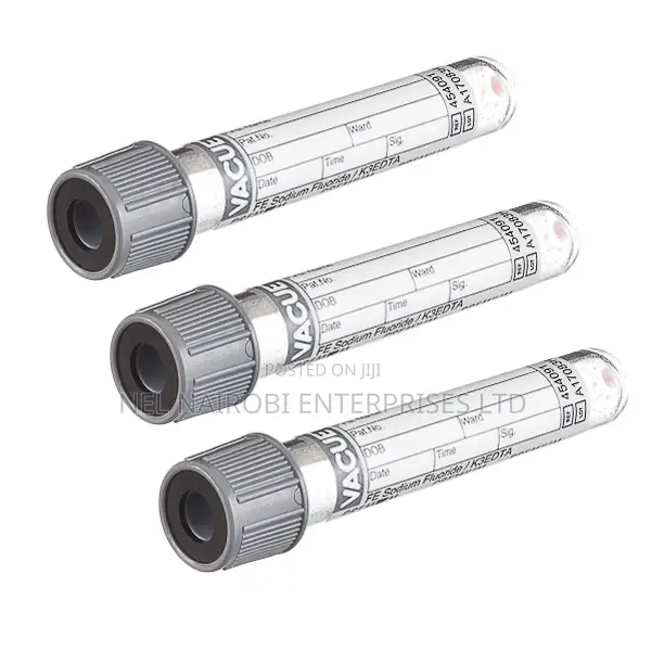 Vacuette Tube 4 Ml Fe Sodium Fluoride/K3edta 13x75 Grey Cap-Black Ring