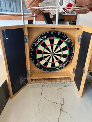 Dartboard With Cabinet 6 Darts – Pro Quality
