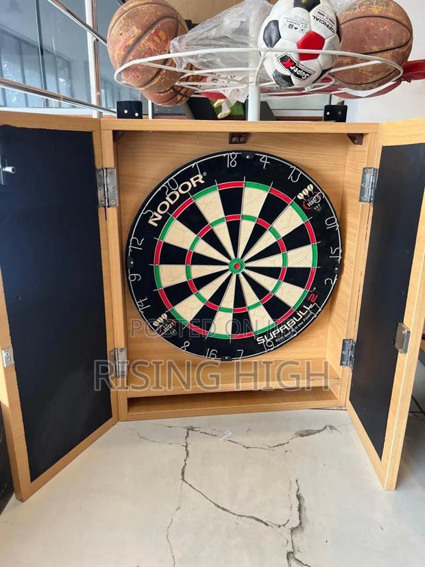 Professional Dartboard With Cabinet Accessories