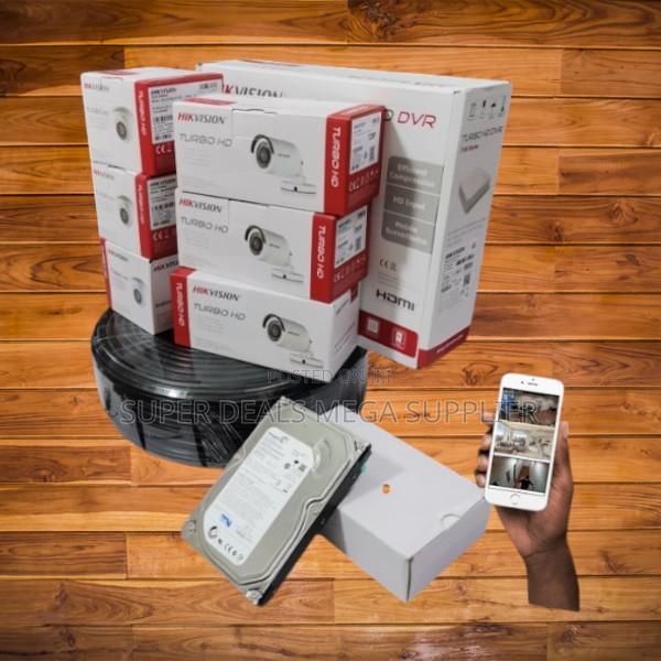 Hikvision 6 Cameras 2mp CCTV Kit 1080p Hd Complete System Package