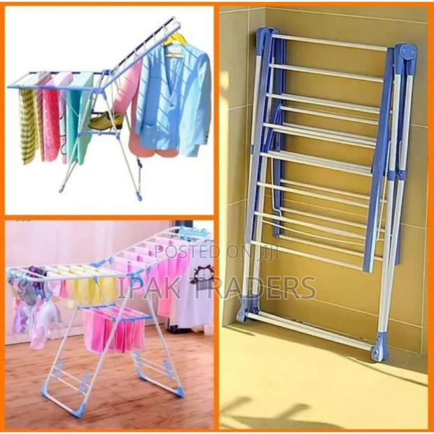 Foldable/Portable Clothes Drying and Hanging Rack - thumbnail 2