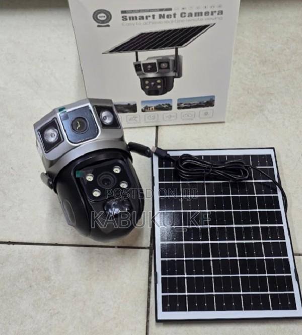 Smart Net V380 Dual Lens 4g Solar Powered CCTV Dome Camera With Sim
