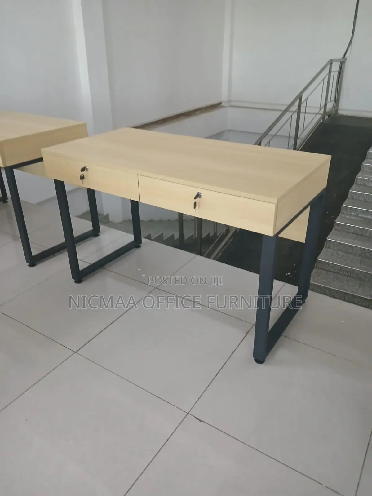 Dual Lockable Drawers Study Desk