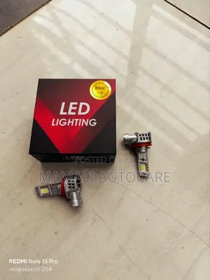 H11 L-Shape Led Headlight With Cooling Fan