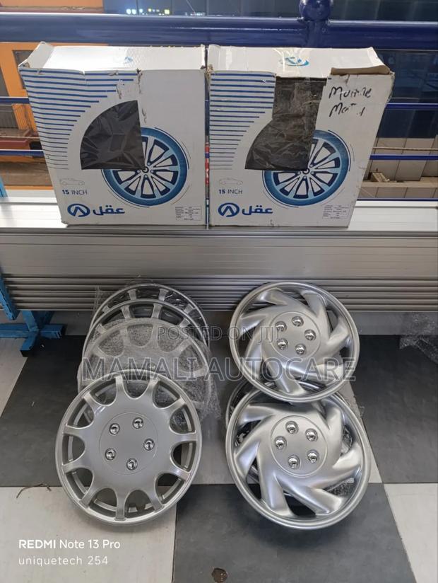 15 Inch Silver Car Wheel Covers- Durable Plastic Material - main view