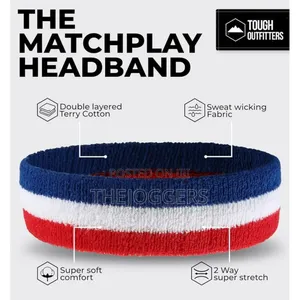 Sweat Headband -unisex Sweatband Athletic Stretchy Soft Cotton