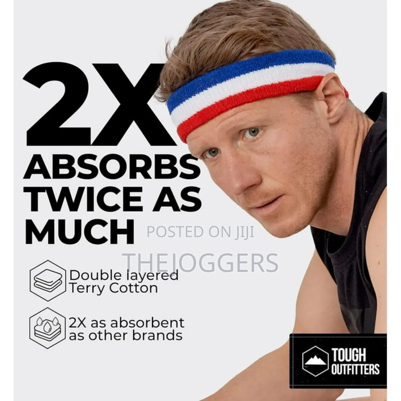 Sweat Headband -unisex Sweatband Athletic Stretchy Soft Cotton