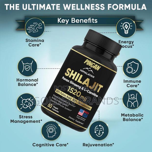Men's Booster, Erectile Dysfunction Cure, Himalayan Shilajit 60 Capsul