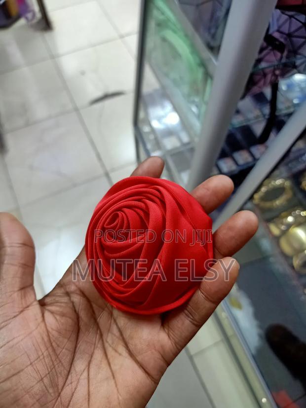 Red Micro Mini Fascinators/Ladies Lapel Pins - main view