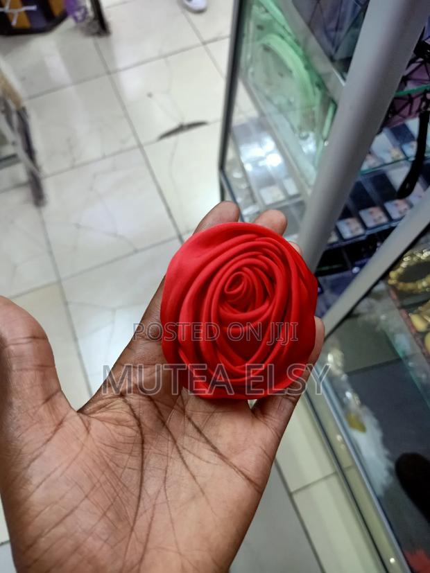 Red Micro Mini Fascinators/Ladies Lapel Pins - thumbnail 3