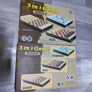 3 In 1 Game Chess, Snake And Ladder And Draughts Combined .