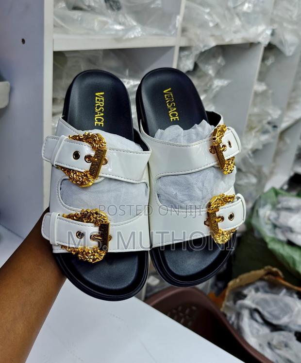 Versace Baroque Jeans Couture Sliders Size 36-42 - main view