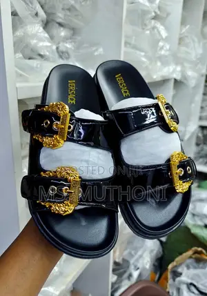Versace Baroque Jeans Couture Sliders Size 36-42